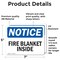Signmission Fire Blanket Inside OSHA Notice Sign, Vinyl Decal, 7in W x 5in L, 2PK OS-2PACK-NS-D-57-L-12552 - alternate 6